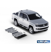 Protector Aluminio 6 Mm Rival Kit Completo Sin Depósito (2 Uds.) Volkswagen Amarok  2,0tdi 2010-2016