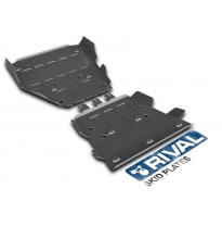 Protector Aluminio 4 mm Rival kit completo sin depósito (2 uds.) Volkswagen Amarok  2,0TDI 2010-2016