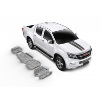 Protector Aluminio 6 Mm Rival Kit Completo Sin Deposito (4 Piezas) Isuzu D-Max - 1,9; 2,5td (Incl. Euro6) 2012-2016; 2017-2020