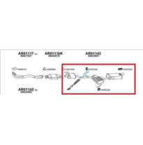 Alfa 145/146 1.4/6/8 97-*Escape Tras