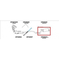 Opel Corsa D 1.2 06-*Escape Trasero