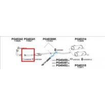 Peugeot 206 1.4 98-*Tubo Frente