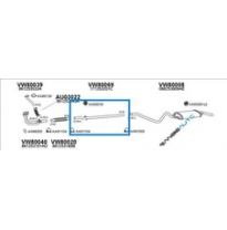 Vw Golf 1.1 79-*Tubo Intermedio