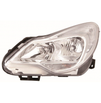 Opel Corsa 11-*Faro Izq Con Regulacion Electrica Con Motor Interior Cromado Con Bombilla Py24w(H7/H1/W21/5w)