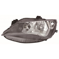 Seat Ibiza 12-*Faro Izq Con Regulacion Maual/Electrica Interior Cromado Optica Doble H7/H7