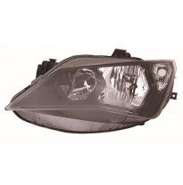 Seat Ibiza 12-*Faro Izq Con Regulacion Electrico/Manual Interior Negro H7/H7(Sport)