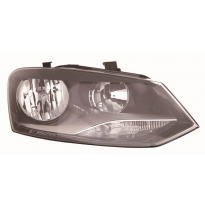 Optica Derecha H7+h7 Electrica-Con Motor-Negra