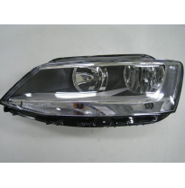 Vw Jetta 11--*Faro Izq Electrico Con Motor Interior Oscuro H7