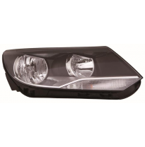 Vw Tiguan 11-*Faro Dch Con Regulacion Electrica Con Motor Interior Negro H7/H15
