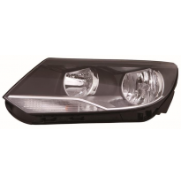 Vw Tiguan 11-*Faro Izq Con Regulacion Electrica Con Motor Interior Negro H7/H15