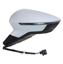 Seat Leon 12-*Retrovisor Izq Electrico Calefactado Abatible Electricamente Para Pintar Convexo Con Piloto 8pin