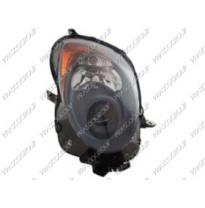 Optica Dcha H7+h7 Electrica-C/Motor-Negra