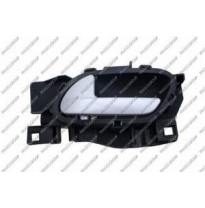Manecilla Interior Delantera/Trasera Izquierda-Con Palanca Plata-Escudo Negro Peugeot 208 2012-&gt;