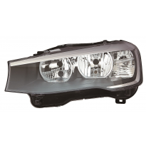 Bmw X3 14-*Faro Izq Electrico Con Motor Interior Negro H7/H7