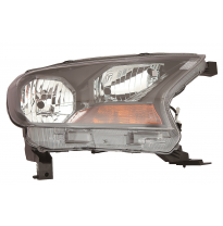 Ford Ranger 16-*Faro Dch Con Regulacion Manual/Electrica Interior Negro H7/H15