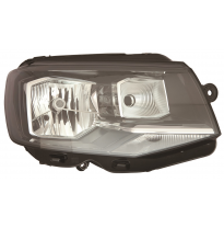 Vw Transporter 16-*Faro Dch Con Regulacion Electrica Con Motor - Interior Negro H4