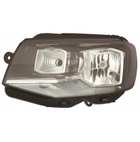 Vw Transporter 16-*Faro Izq Con Regulacion Electrica Con Motor - Interior Negro H4