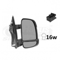 Fiat Ducato/Jump/Box 06-*Retrovisor Dch Manual Con Piloto 16w Brazo Corto Convexo(8cm)2pin