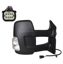 FORD TRANSIT 2019.05-*RETROVISOR DCH ELECTRICO TERMICO CONVEXO CON PILOTO BLANCO BRAZO LARGO (CHASIS LARGO) 5W 6PIN