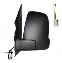 MERCEDES SPRINTER 2018.02-*RETROVISOR IZQ MANUAL NEGRO CON PILOTO 2PIN BRAZO CORTO