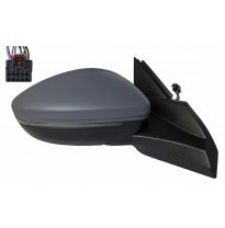 Peugeot 2008 2019.08- *  Retrovisor Dch Electrico Para Pintar Termico Con Piloto Con Sensor De Temperatura 6 + 2pin