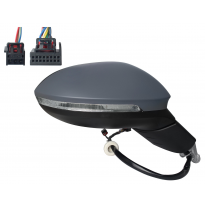 VW GOLF VIII 2019.07-*RETROVISOR DCH ELECTRICO TERMICO CONVEXO CON PILOTO CON MEMORIAS ABATIBLE ELECTRICAMENTE CON LUZ DE CORTES