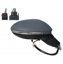 VW GOLF VIII 2019.07-*RETROVISOR DCH ELECTRICO TERMICO ASFERICO CON PILOTO CON MEMORIAS ABATIBLE ELECTRICAMENTE CON LUZ DE CORTE