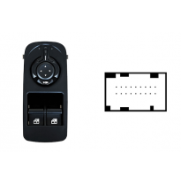 ALFA MITO 2008.08-* BOTONERA COMPLETA PUERTA DELANTERA IZQ + RETROVISOR (2 BOTONES)18PIN