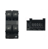 Audi A4/Exeo 04-*Interruptor Puerta Delanter. Izq(Negro/Blanco)(4 Botones)10pin