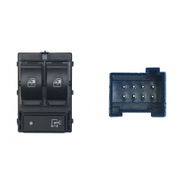 Fiat Ducato 06-*Interruptor Puerta Delanter. Izq+bloqueo Puerta(Logo Llave)Gris(2 Botones)8pin