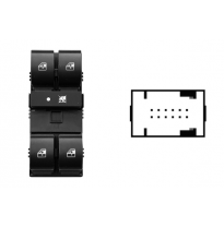Fiat Doblo 2010.02-*Interruptor Puerta Elevalunas Delanter. Izq(4 Botones)12pin