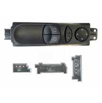 Mercedes Sprinter/Craf 06-*Interruptor Completo Puerta Delantero  Izq + Retrovisor (2 Botones)12pin