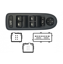 Peugeot 308 07-*Interruptor Completo Puerta Delanter. Izq+retrovisor (4 Botones) 26pin
