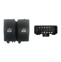 Renault Clio 01-*Interruptor Puerta Delanter. Izq (2 Botones) 10pin (Conector Negra)