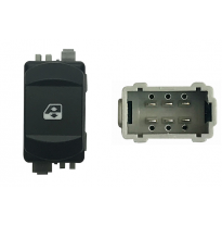 Renault Megane 02-*Boton Elevalunas Delanter. Dch Con Sistema Confort 6pin(Conector Gris)