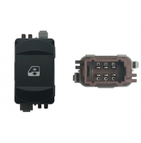 Renault Megane 06-*Boton Elevalunas Delanter. Dch 6pin (Conector Marron)