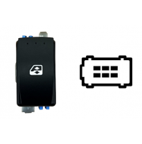 RENAULT KANGOO/MASTER 2008.02-*BOTON ELEVALUNAS DELANTERO DCH + TRASERO DCH/IZQ 6PIN(FICHA AZUL)