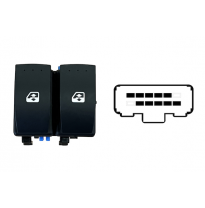 RENAULT MASTER III 2010.02-*INTERRUPTOR PUERTA DELANTERA IZQ 2 BOTNES 10PIN(FICHA AZUL)
