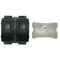Renault Clio/Capt13-*Interruptor Puerta Delanter. Izq Con Sistema Confort(2 Botones)7pin( Conector Blanco)