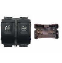 Renault Clio 13-*Boto Puerta Delantera Izq (Elevalunas Puerta Trasera Dch/Izq) (2 Botones) 7 Pines (Conector Marron)