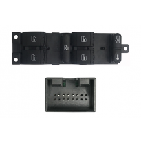 Seat/Skoda/Vw Golf 97-*Interruptor Puerta Delanter. Izq (Negro/Blanco)(4 Botones)10pin