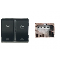 Vw Polo 02-*Interruptor Puerta Delanter. Izq(Elevalunas Traser. Dch/Izq)Negro(2 Botones)4pin