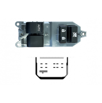 TOYOTA YARIS 2005.01-*INTERRUPTOR PUERTA DELANTERA IZQ (2 BOTONES)10PIN