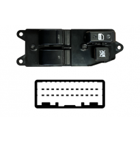 TOYOTA COROLLA H/B 2004.01-*INTERRUPTOR PUERTA DELANTERA IZQ(2 BOTONES)24PIN