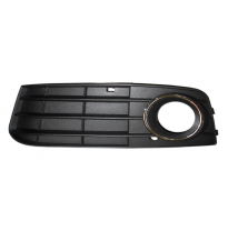 Audi A4 07-*Rejilla Paragolpes Delantero Izq Con Agujero Cerrada+aro Faro Cromado