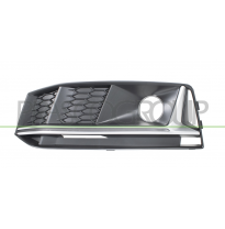 REJILLA IZQUIERDA PARAGOLPES DELANTERO-CON AGUJERO ANTINIEBLA-CON MOLDURA PLATA (MOD.S-LINE)