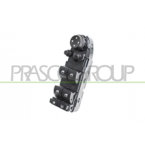 INTERRUPTOR ELEVALUNAS NEGRO-4 INTERRUPTORES-ELEVALUNAS PORTA DELANTERA IZQUIERDA-CON FUNCION ESPEJO ABATIBLE-4 PINES