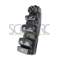 PANEL DE BOTONES NEGRO-4 INTERRUPTORES-ELEVALUNAS PORTA DELANTERA IZQUIERDA-CON FUNCION ESPEJO ABATIBLE-6 PINES