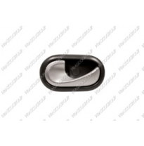 Manecilla Interior Delantera/Trasera Izquierda  Con Palanca Plata-Escudo Negro-Con Cable Renault Clio 2009-&gt;