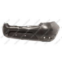 Paragolpes Trasero Negro Liso a Imprimar  Con Tapagancho Con Agujeros Sensores De Aparcamiento